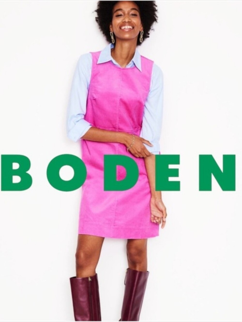 Boden Pia Cord Shift Dress in Phlox Pink Corduroy - Women’s Size US 8R/UK 12R